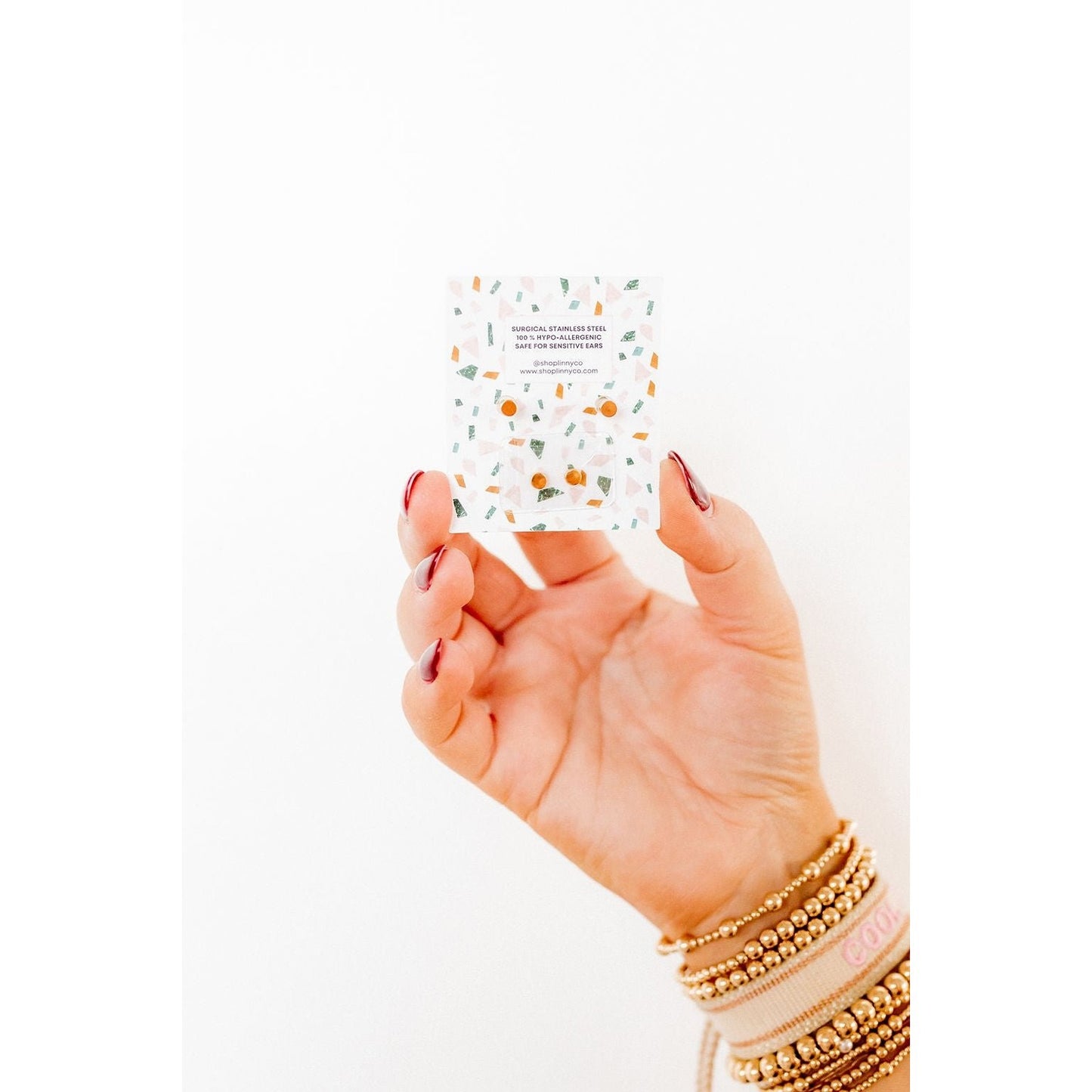 Screwback Stud Earrings - Catherine Cross Gold