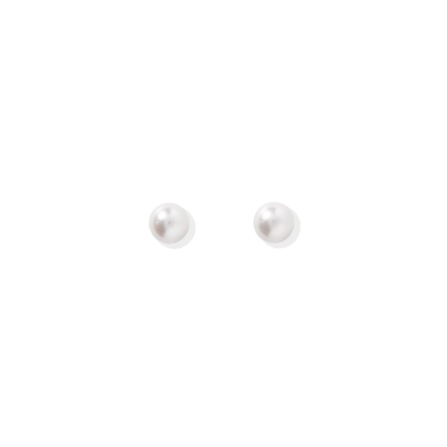 Screwback Stud Earrings - Payton Pearl White 5mm