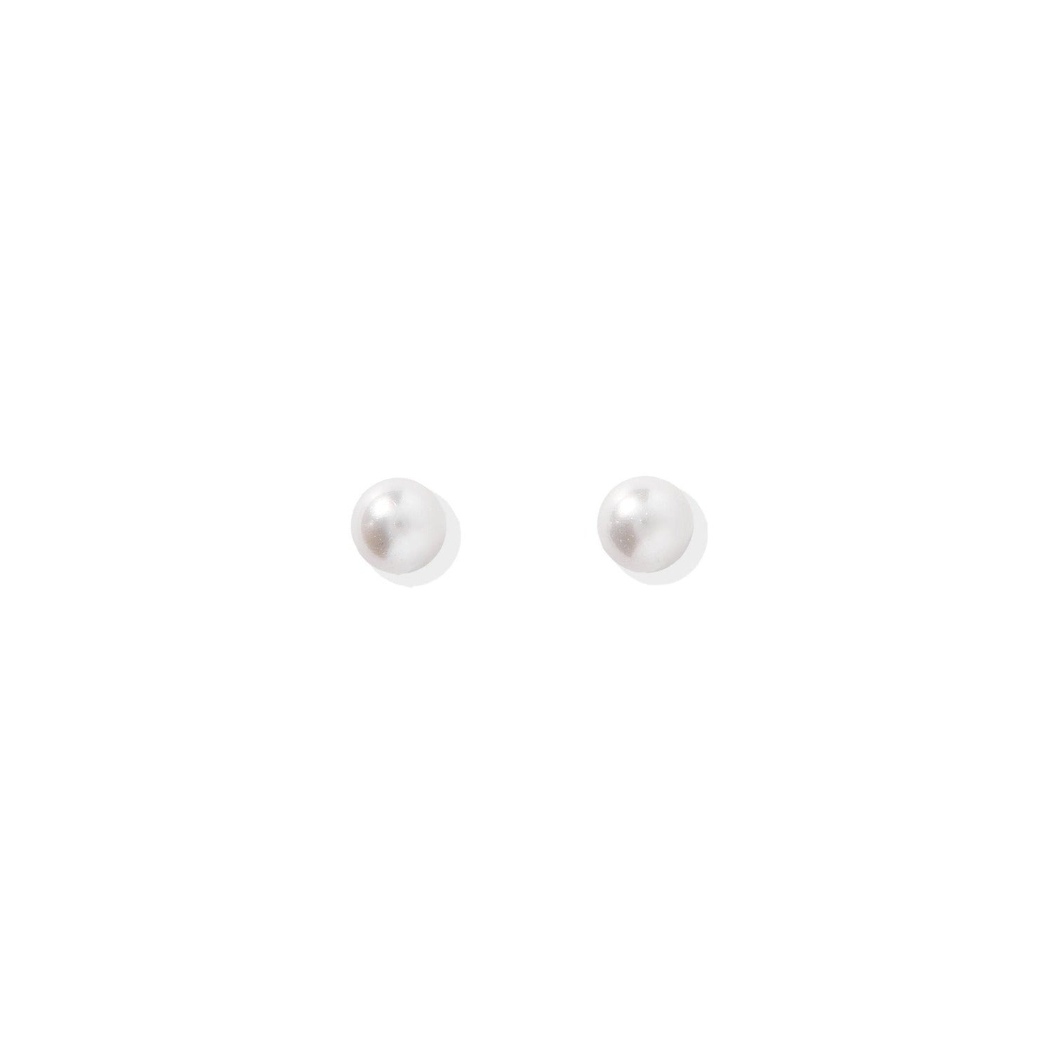 Screwback Stud Earrings - Payton Pearl White 5mm