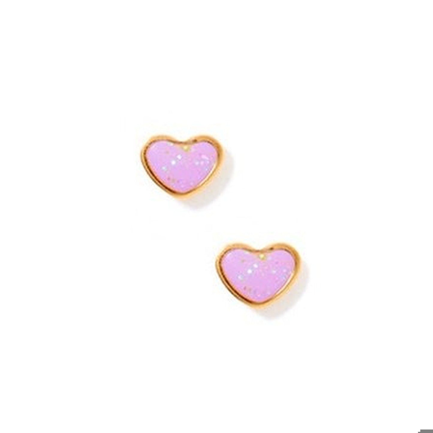 Screwback Stud Earrings - Nora Heart Purple