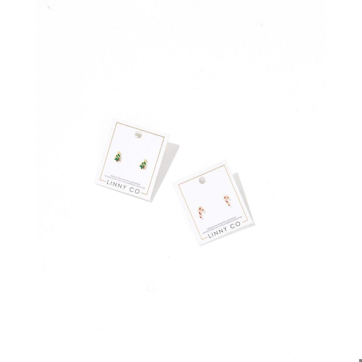 Screwback Stud Earrings - Peppermint Twist