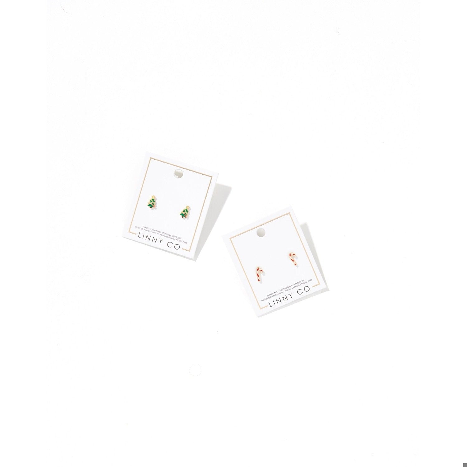 Screwback Stud Earrings - Peppermint Twist