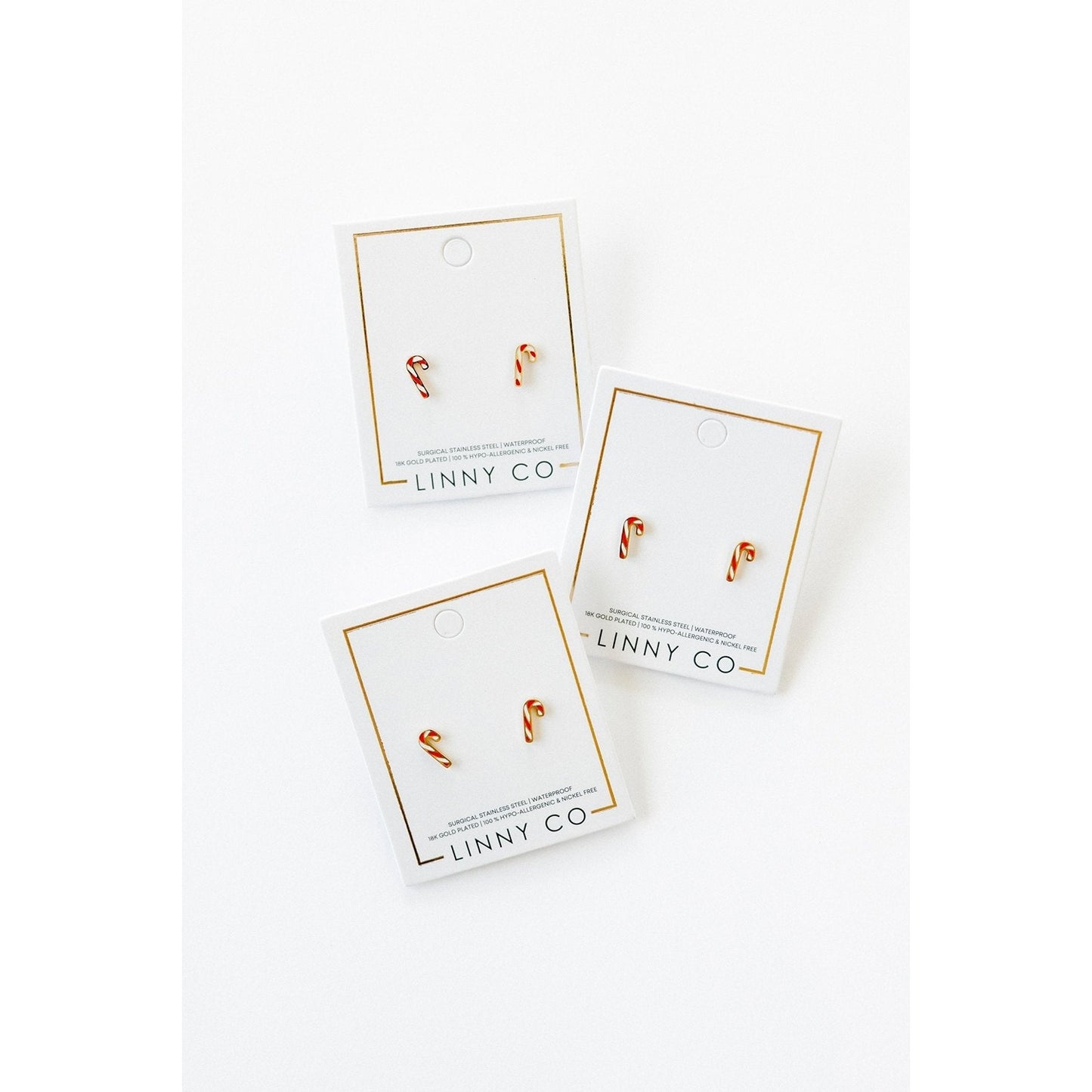 Screwback Stud Earrings - Peppermint Twist