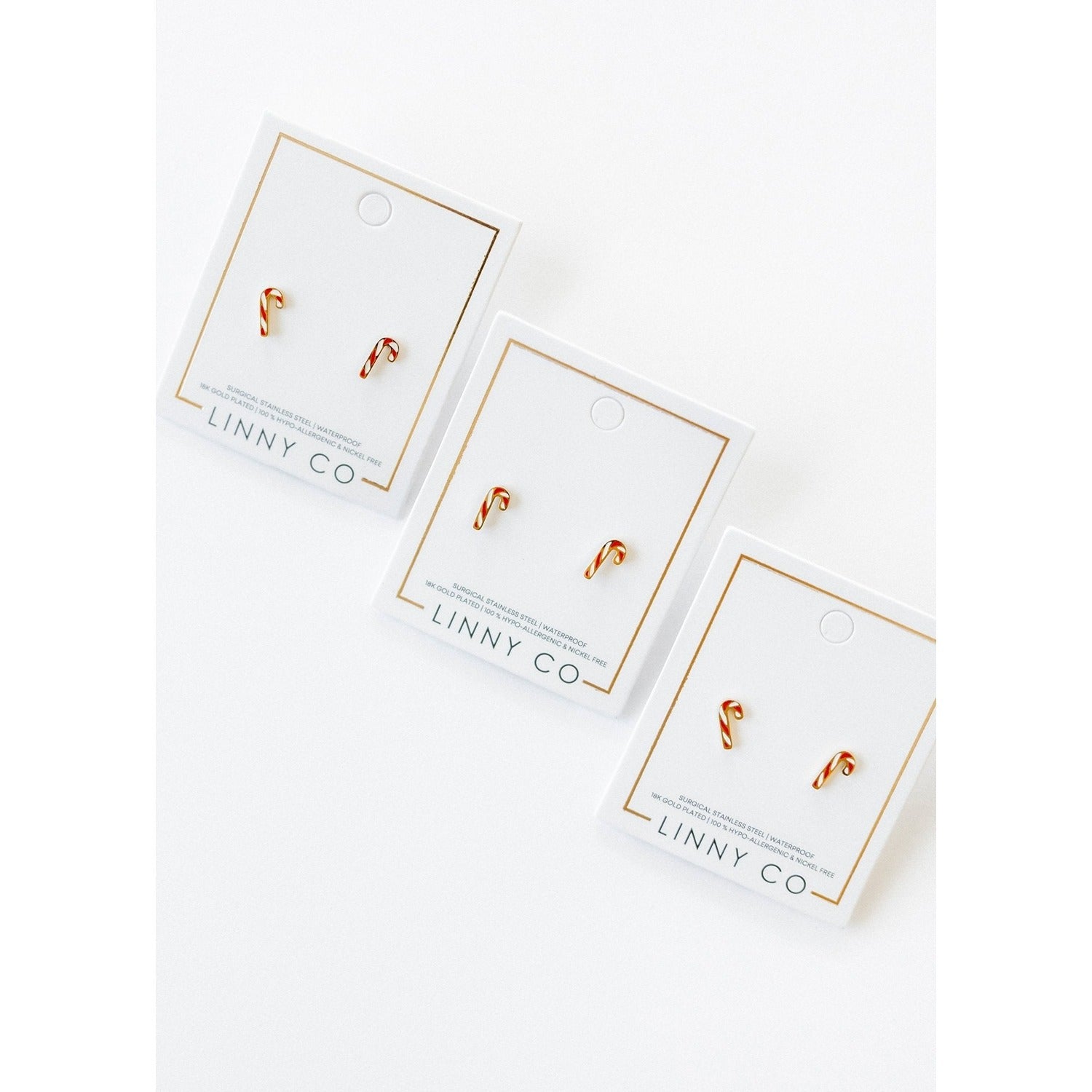 Screwback Stud Earrings - Peppermint Twist