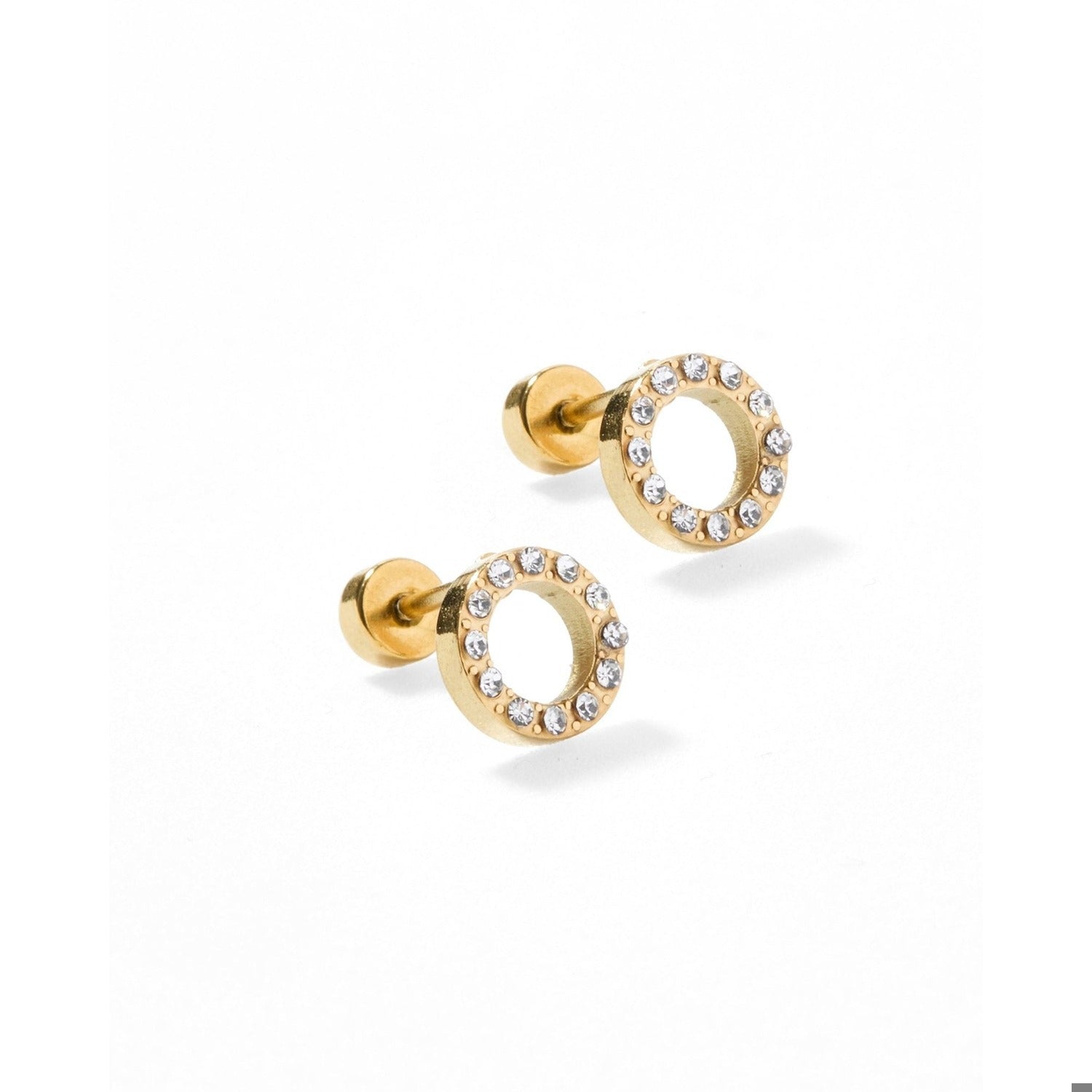 Screwback Stud Earrings - Lainey Gold