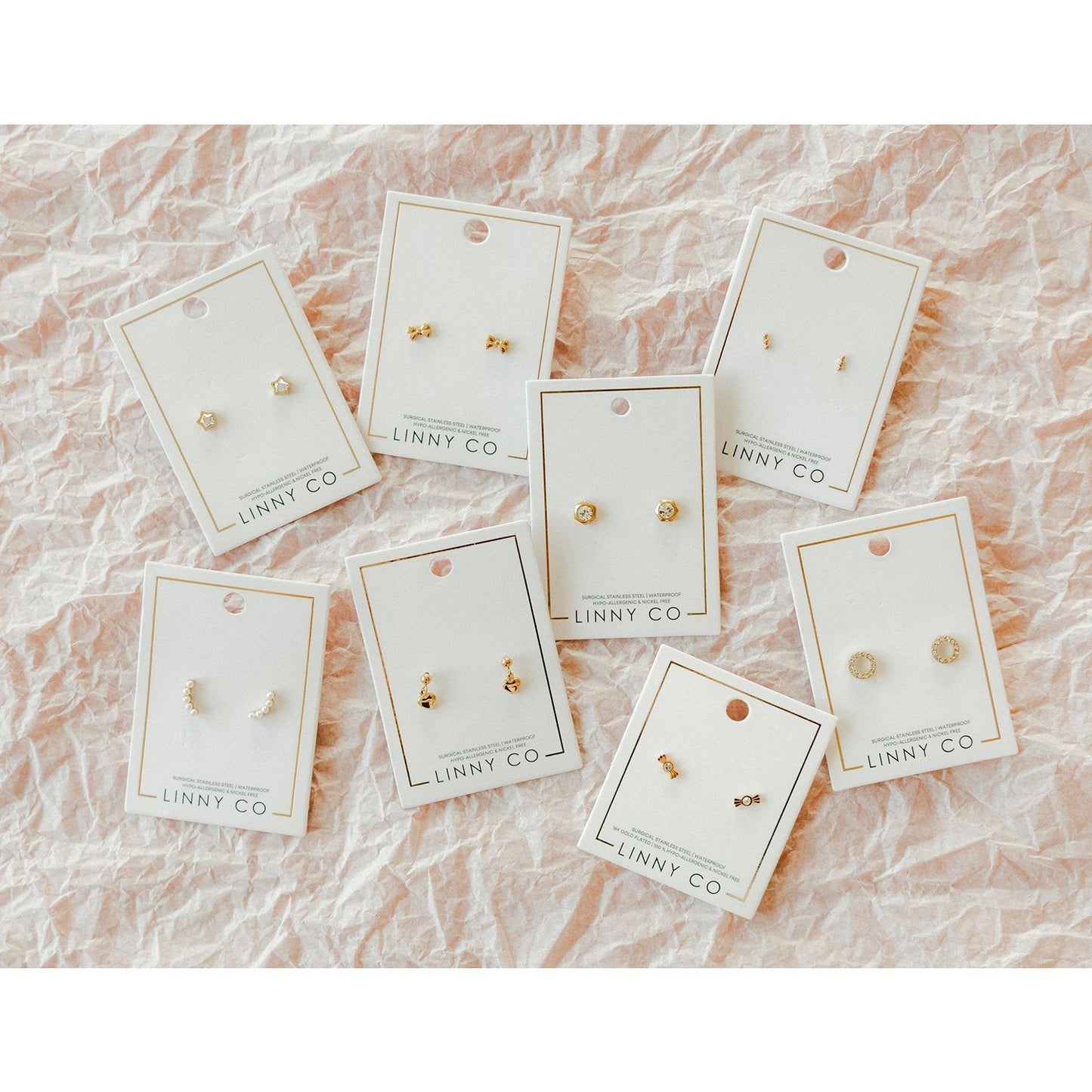 Screwback Stud Earrings - Lainey Gold