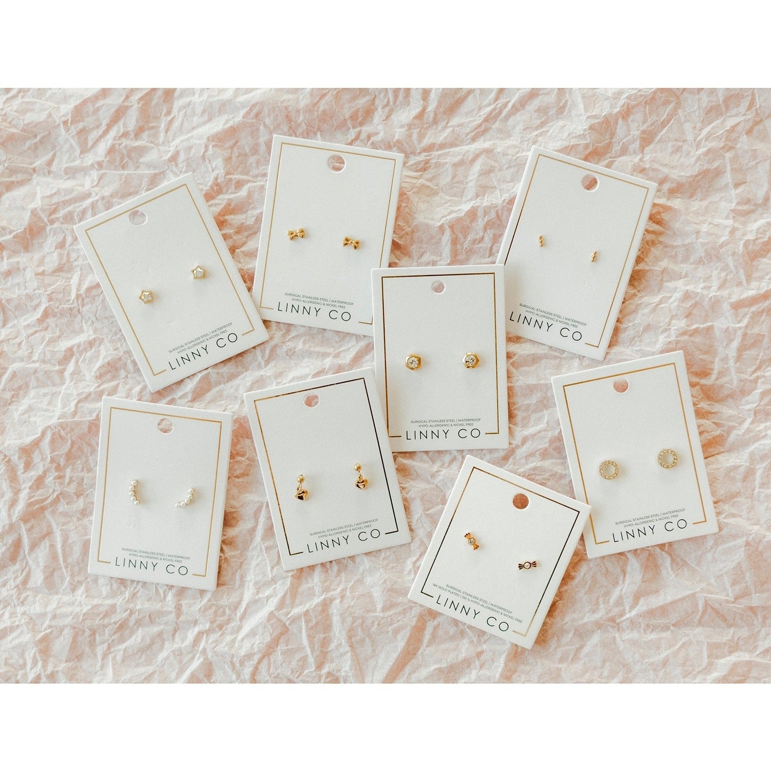 Screwback Stud Earrings - Lainey Gold