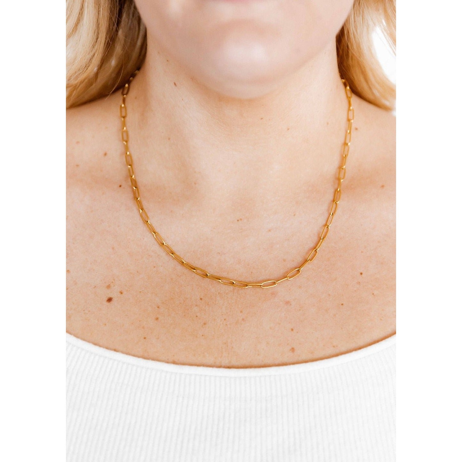 Necklace - Palmer Paperclip Gold