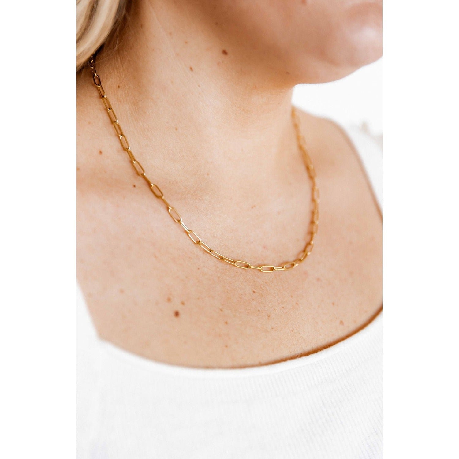 Necklace - Palmer Paperclip Gold