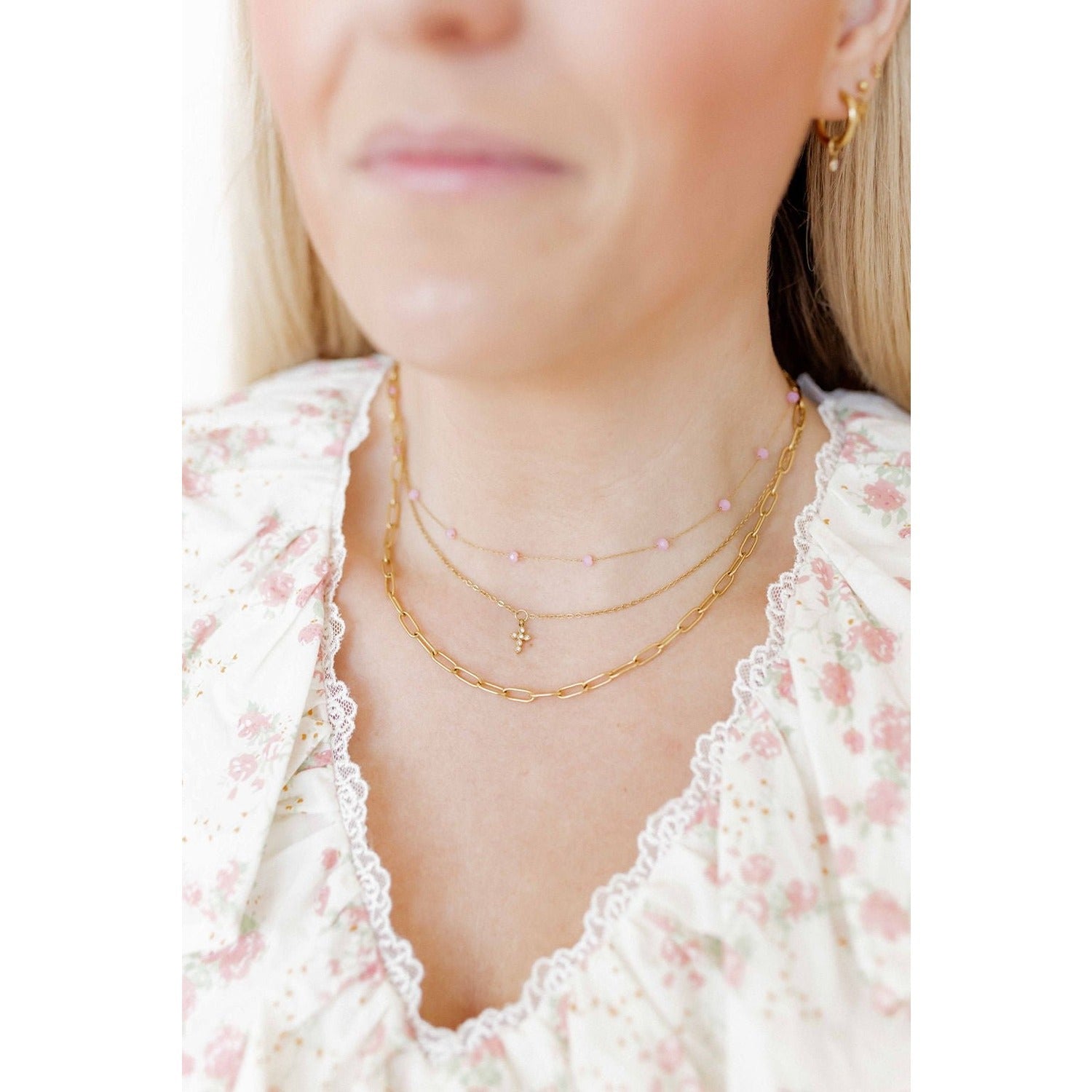 Necklace - Dabney Pink