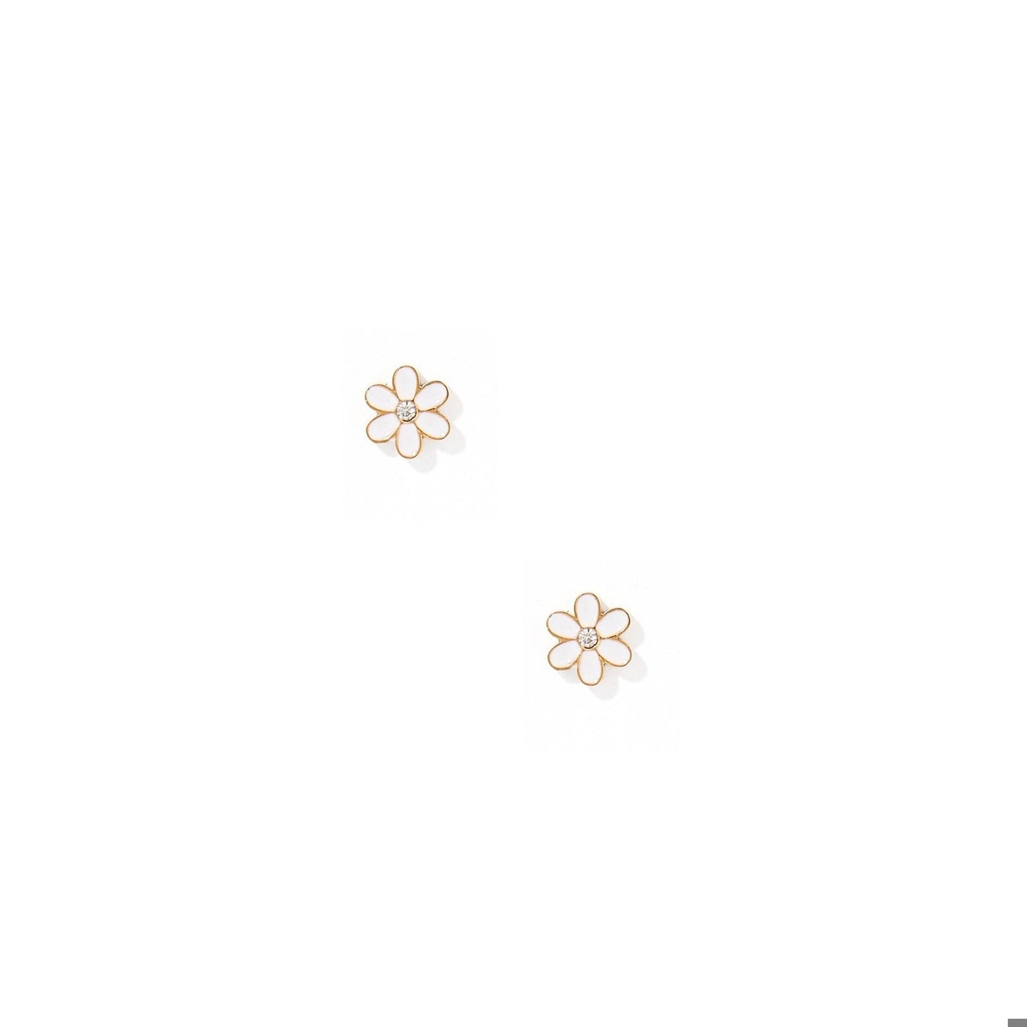Screwback Stud Earrings - Alli White