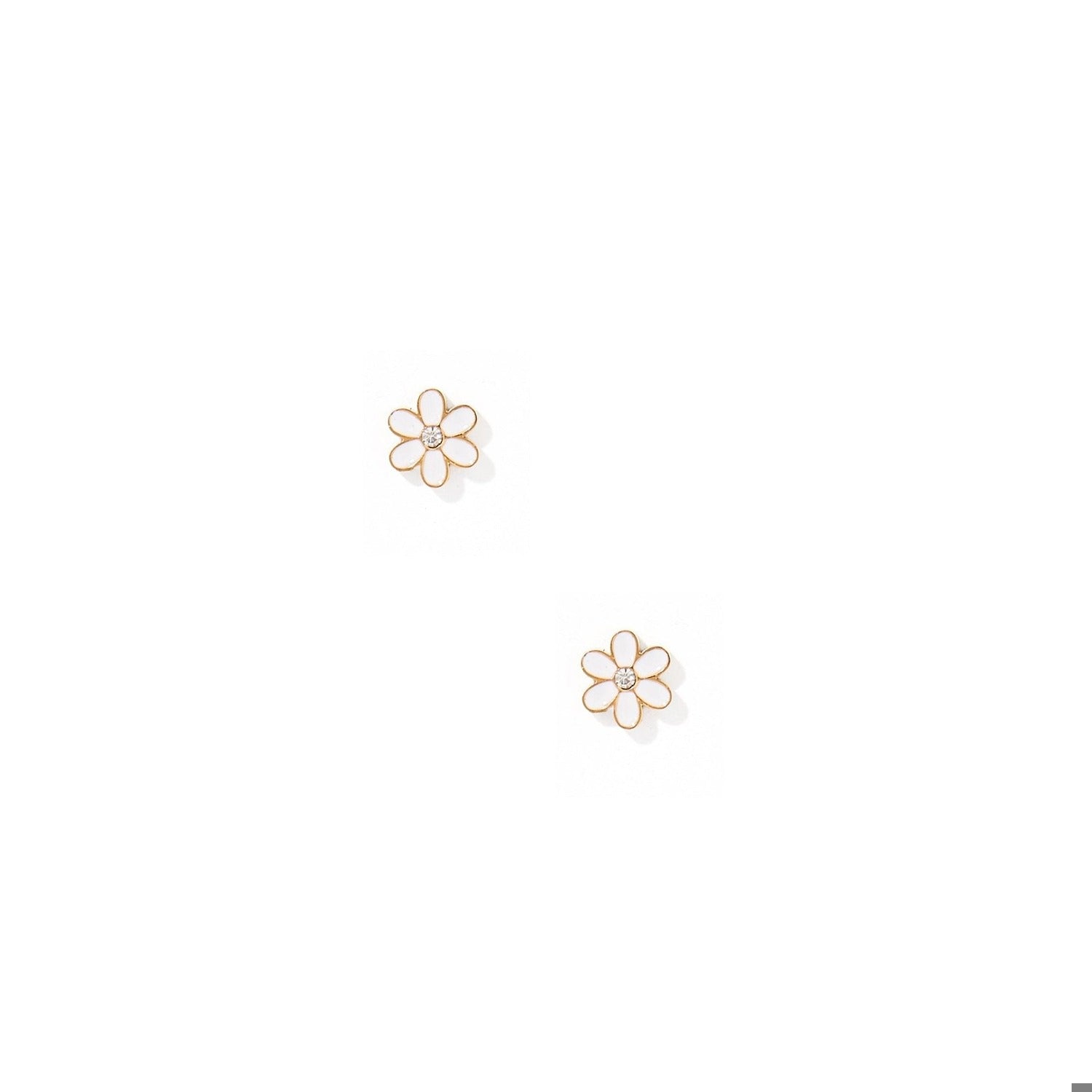 Screwback Stud Earrings - Alli White