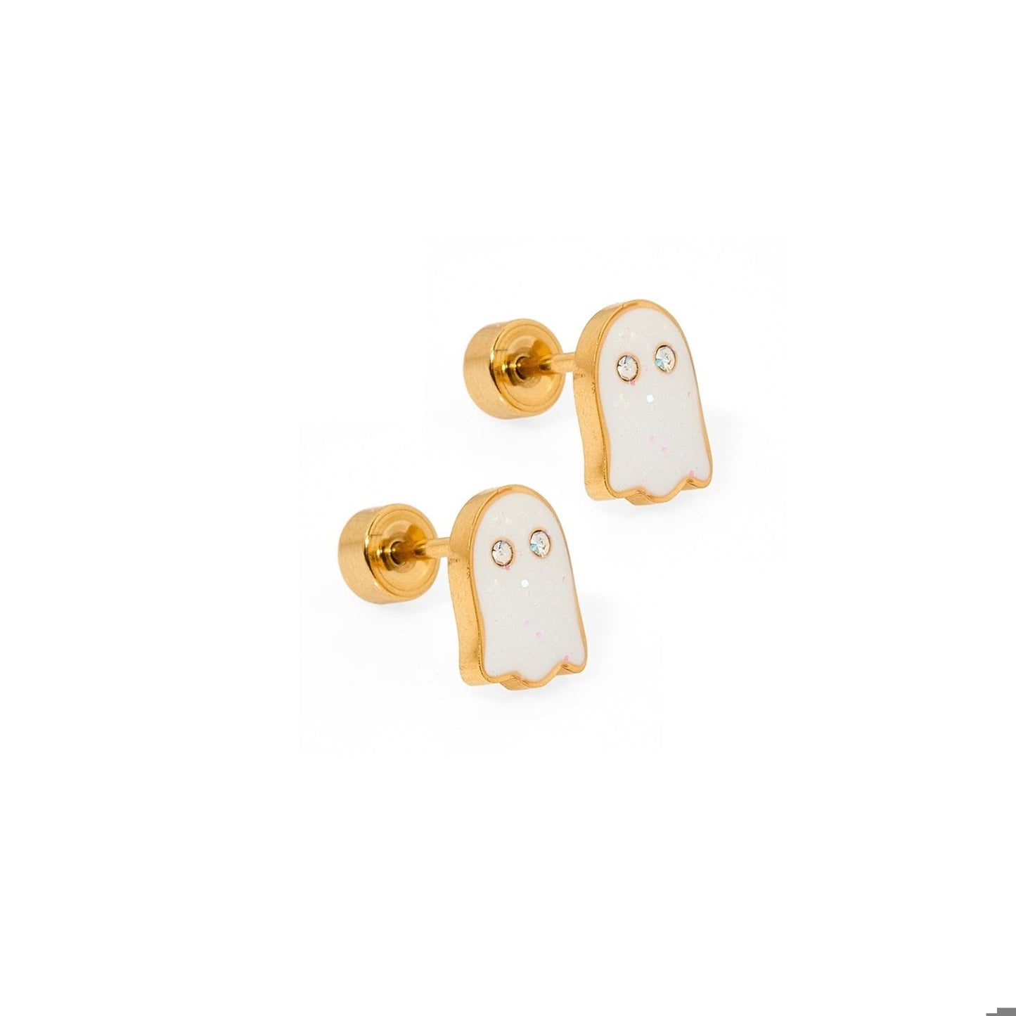 Screwback Stud Earrings - Ghost