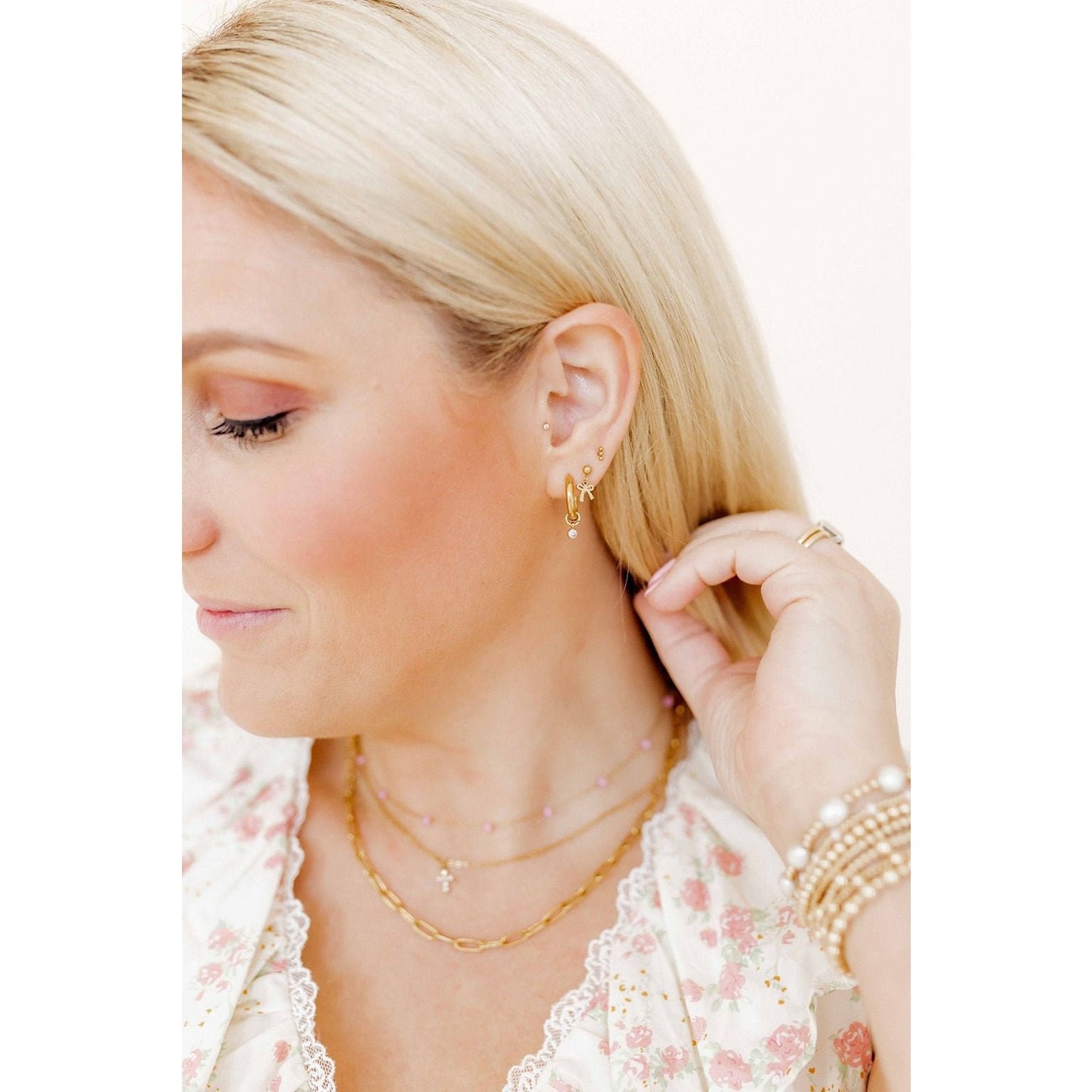 Screwback Stud Earrings - Micro Tally Gold