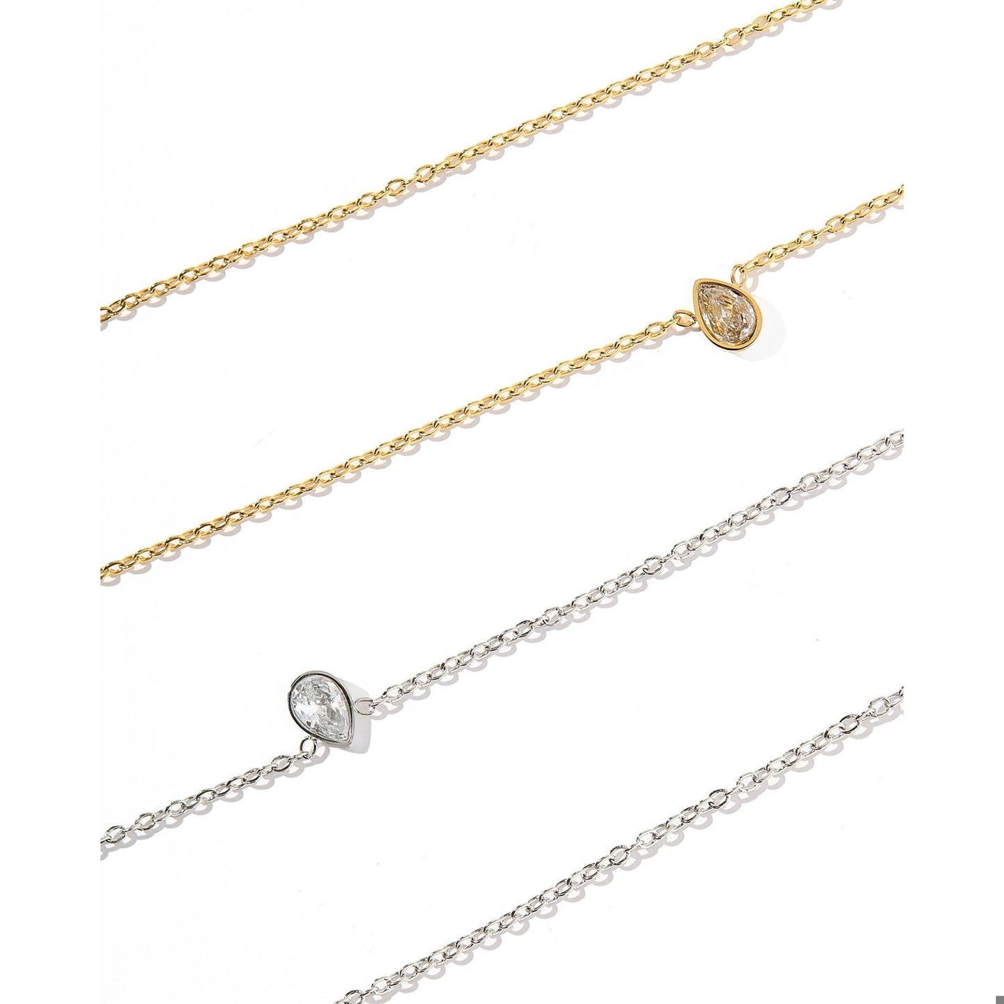 Necklace - Paloma Pear Drop Gold