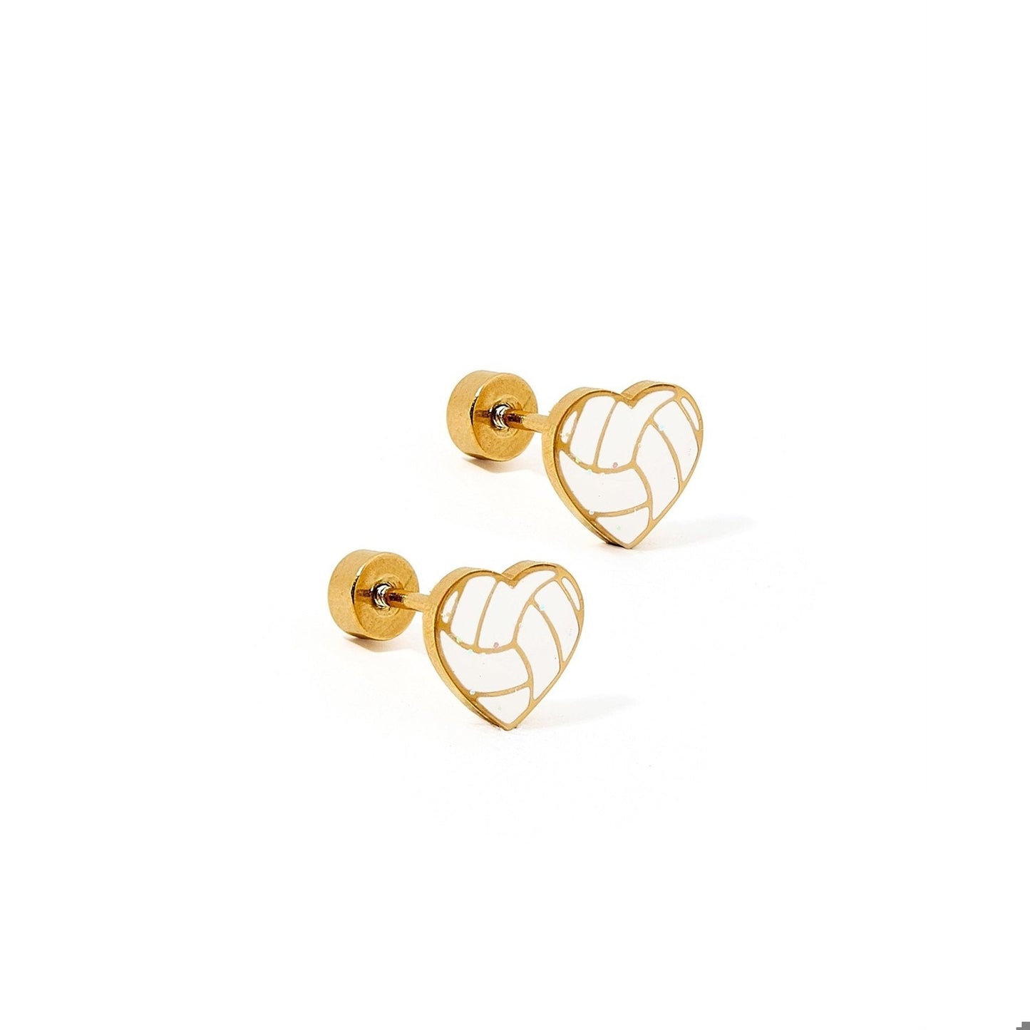 Screwback Stud Earrings - Volleyball
