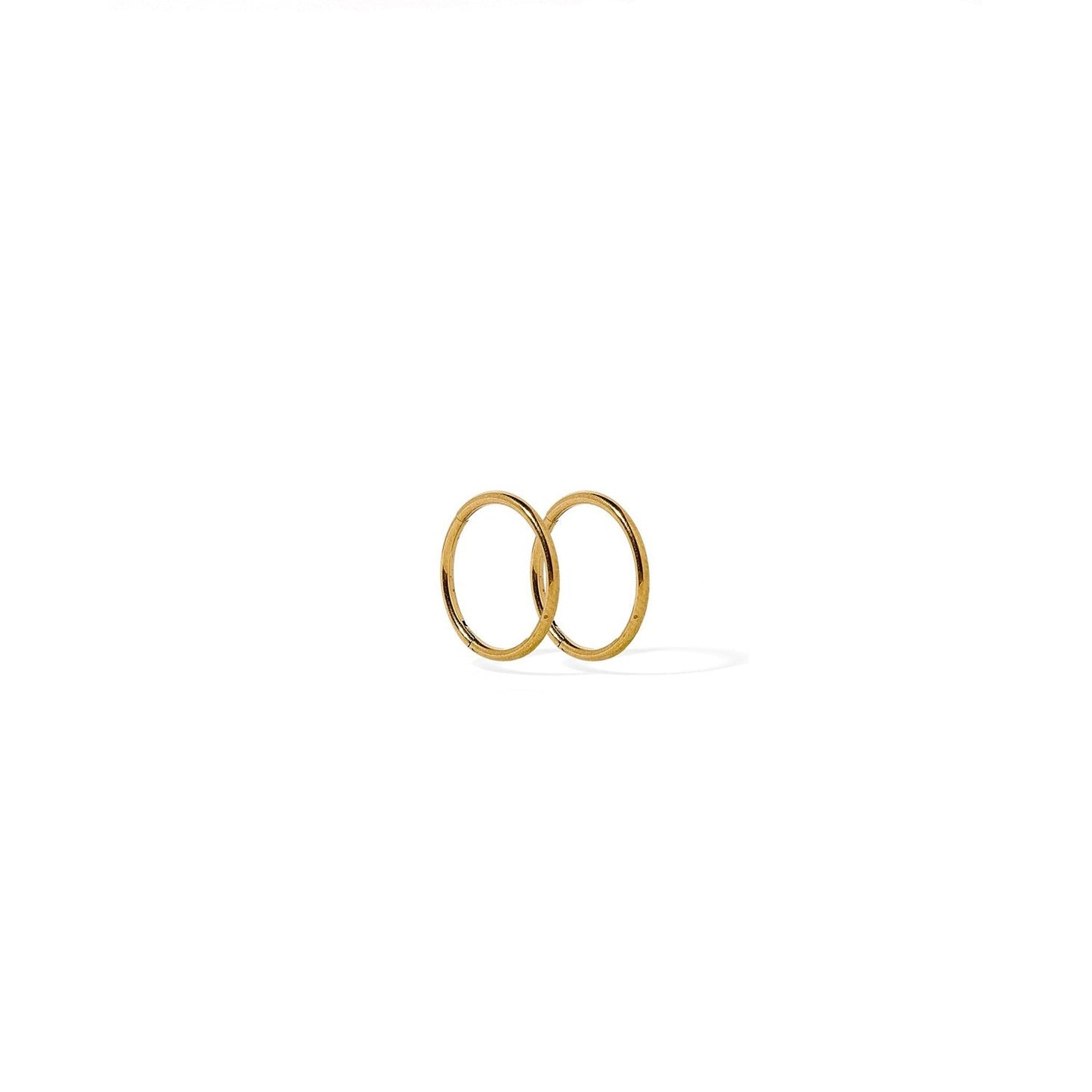 Huggie Infinity Hoop Earrings - Ava Gold 8mm