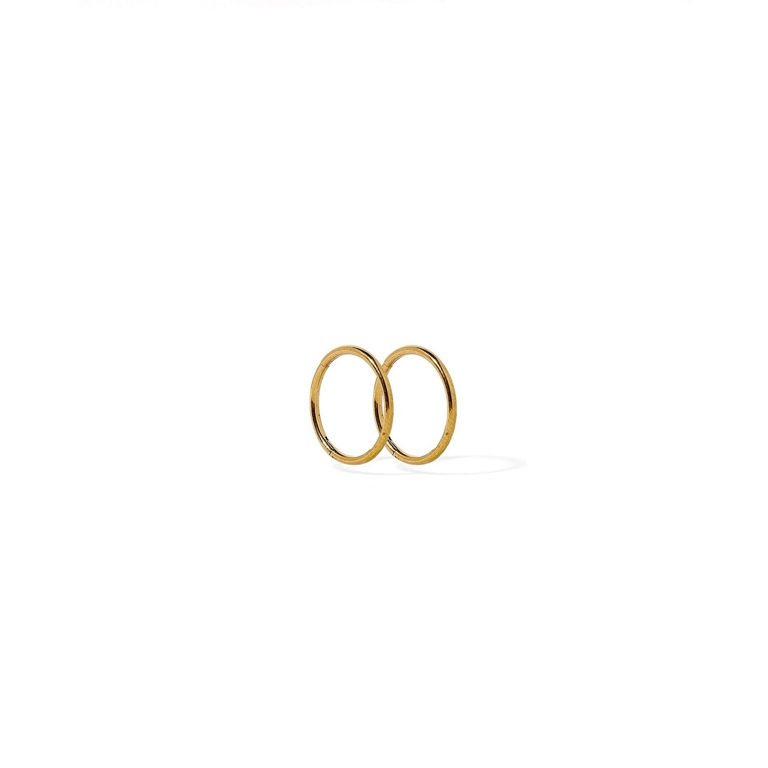 Huggie Infinity Hoop Earrings - Ava Gold 8mm
