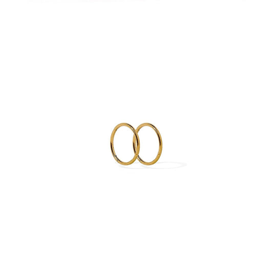 Huggie Infinity Hoop Earrings - Ava Gold 8mm
