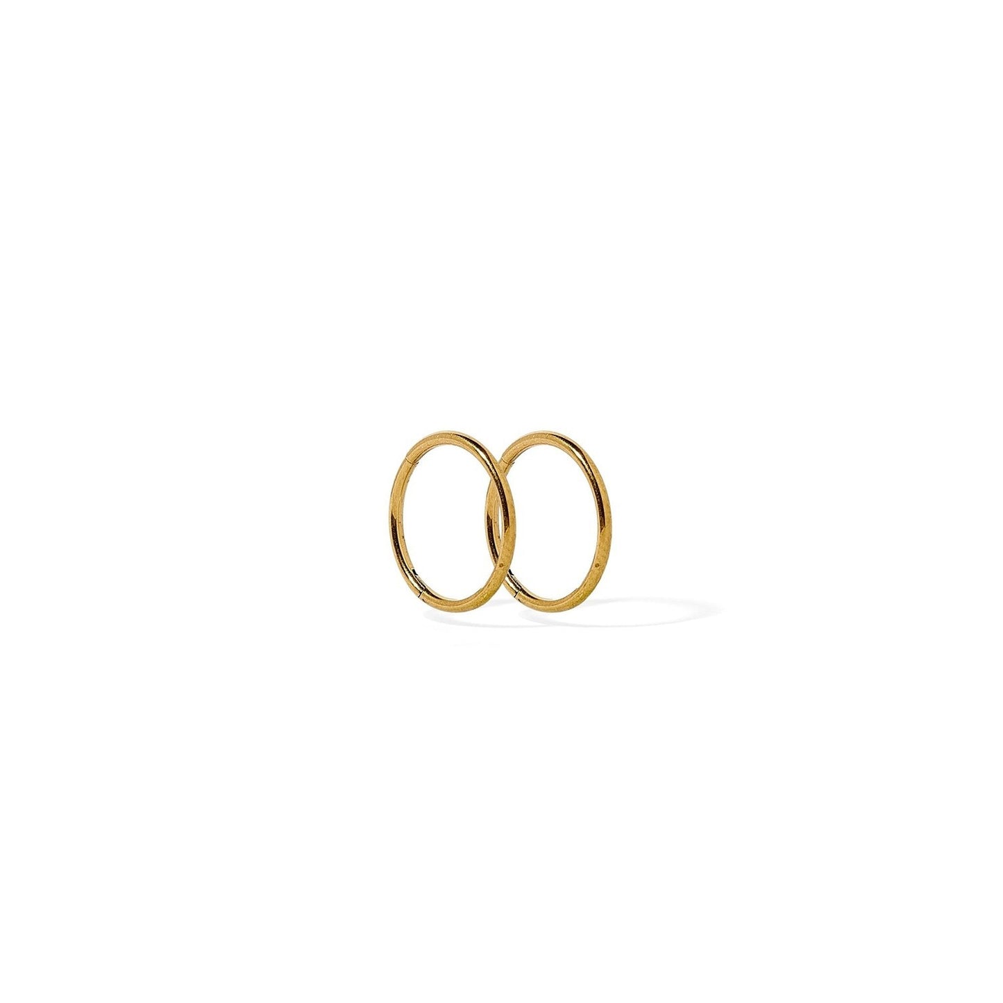 Huggie Infinity Hoop Earrings - Ava Gold 10mm