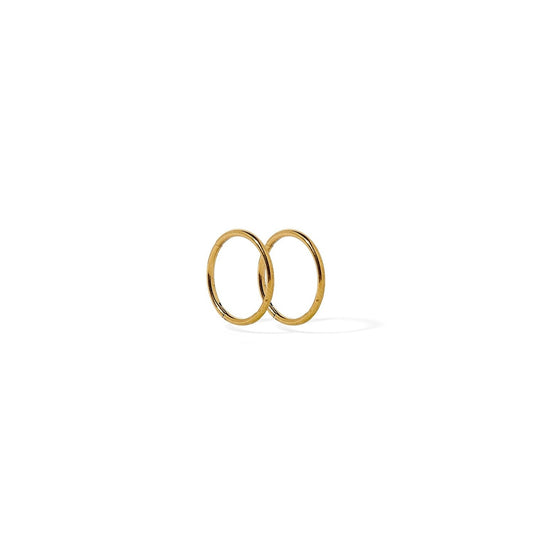 Huggie Infinity Hoop Earrings - Ava Gold 10mm