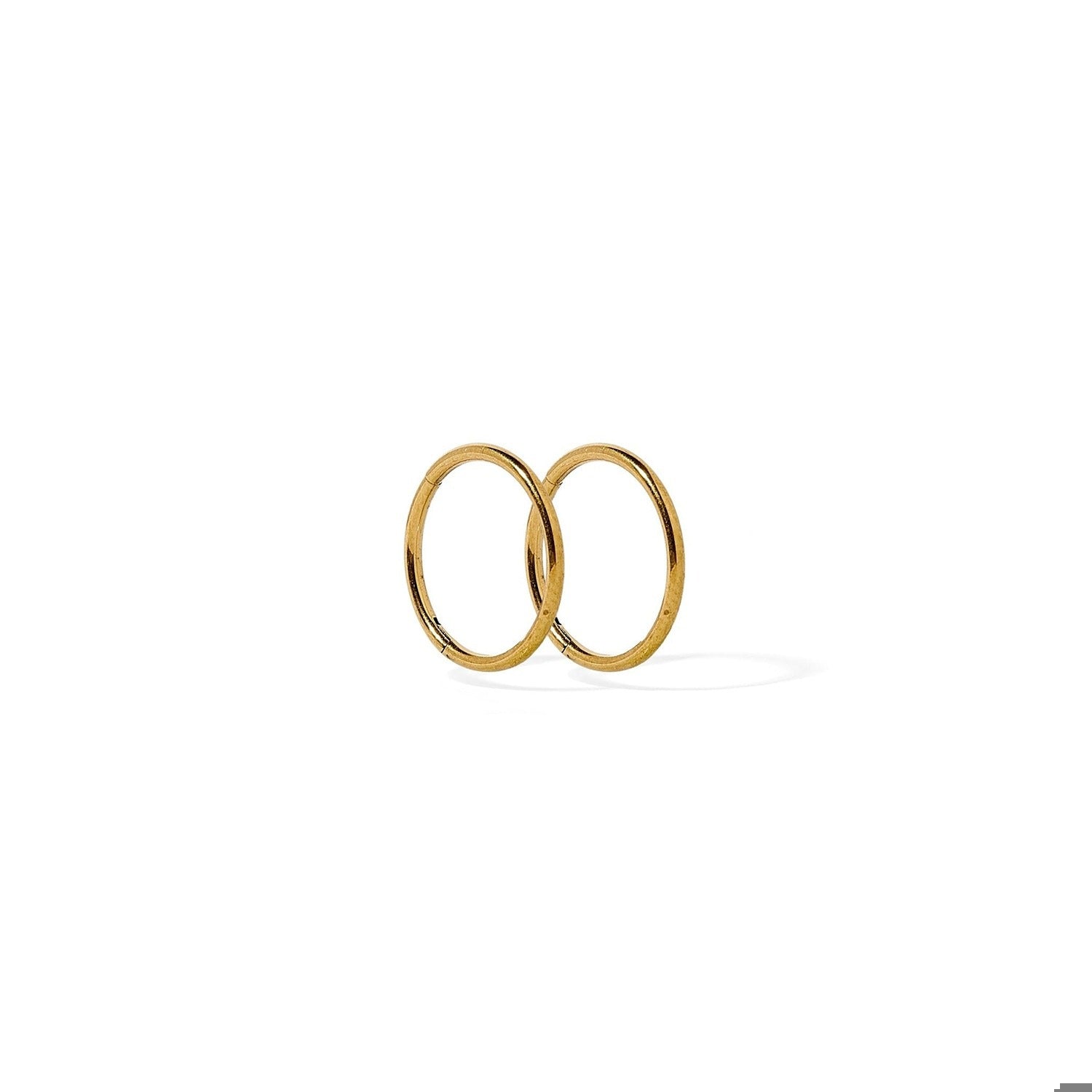 Huggie Infinity Hoop Earrings - Ava Gold 12mm