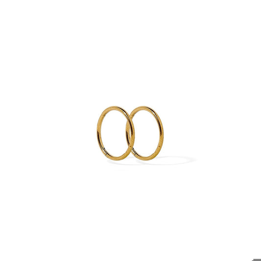 Huggie Infinity Hoop Earrings - Ava Gold 12mm