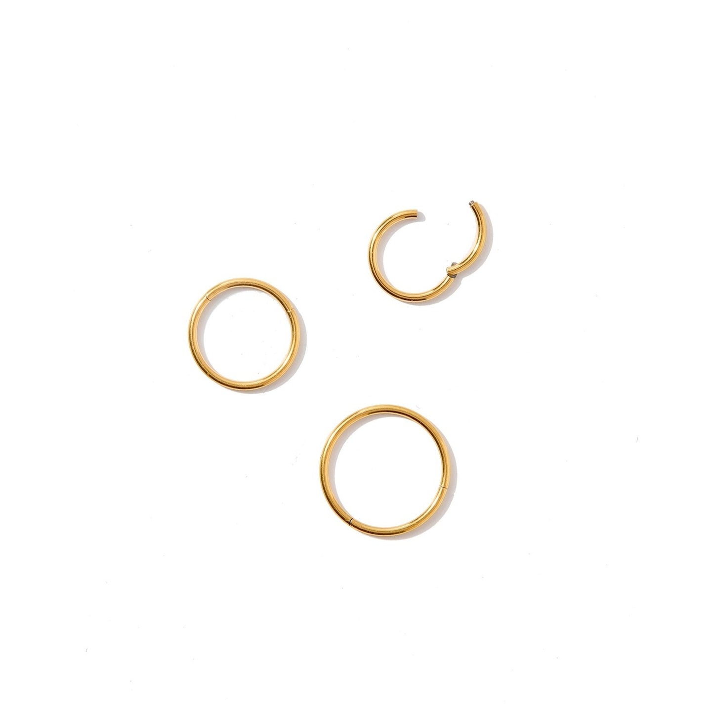 Huggie Infinity Hoop Earrings - Ava Gold 12mm