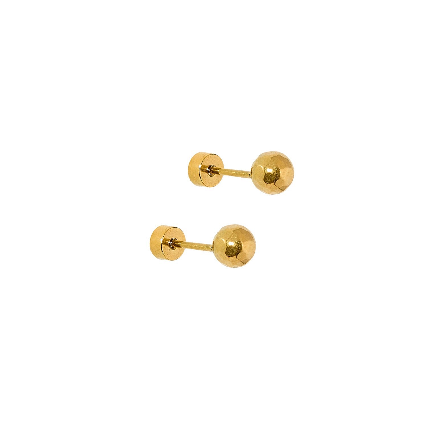 Screwback Stud Earrings - Lydia Gold
