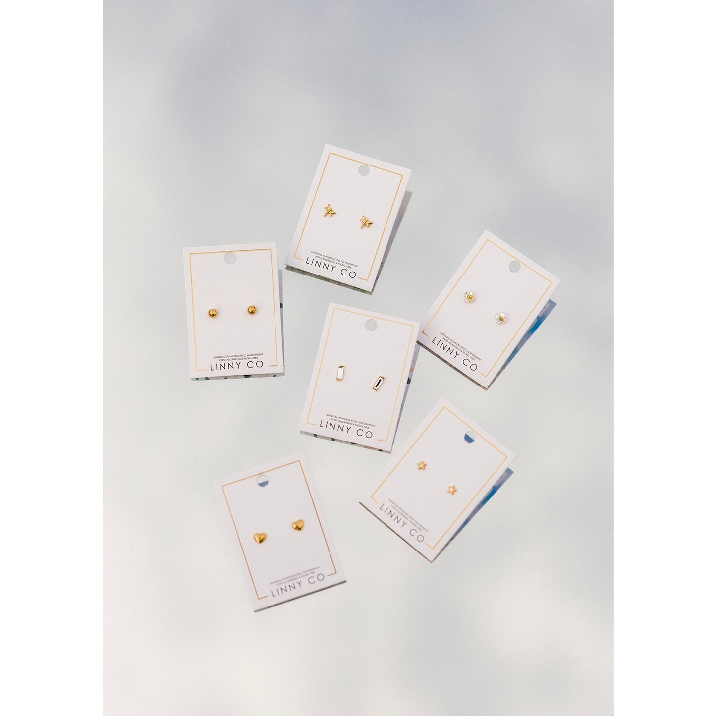 Screwback Stud Earrings - Lydia Gold