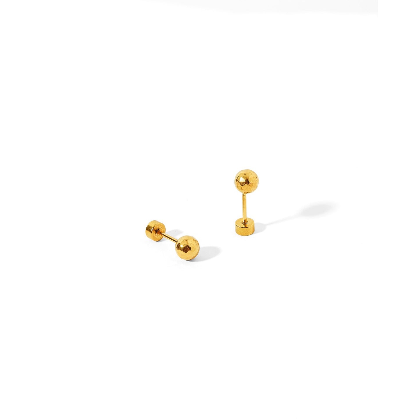 Screwback Stud Earrings - Lydia Gold