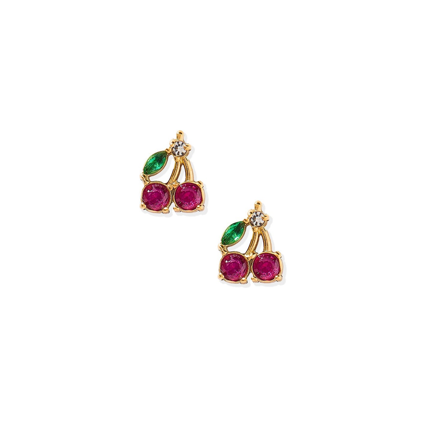 Screwback Stud Earrings - Cherry