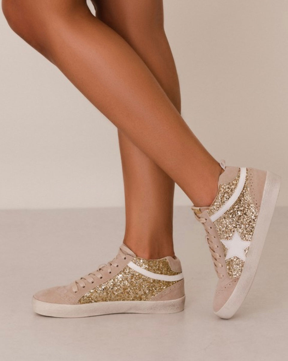 Daisy Gold Glitter Sneaker